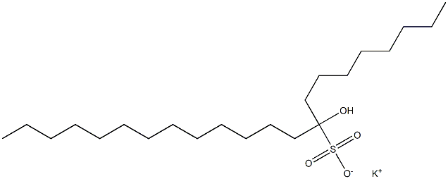 9-Hydroxydocosane-9-sulfonic acid potassium salt Struktur