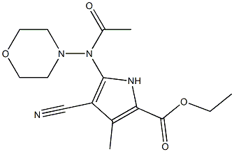 3-Methyl-4-cyano-5-[morpholinoacetylamino]-1H-pyrrole-2-carboxylic acid ethyl ester Struktur