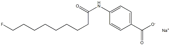 4-[(9-Fluorononanoyl)amino]benzenecarboxylic acid sodium salt Struktur