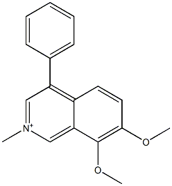 7,8-Dimethoxy-2-methyl-4-phenylisoquinolinium Struktur