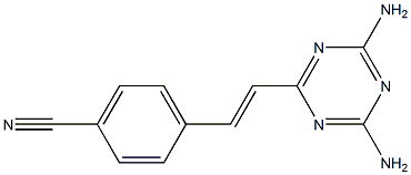 6-[4-Cyanostyryl]-1,3,5-triazine-2,4-diamine Struktur