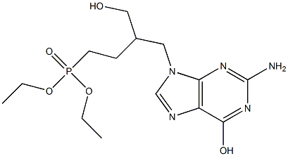 4-(2-Amino-6-hydroxy-9H-purin-9-yl)-3-(hydroxymethyl)butylphosphonic acid diethyl ester Struktur