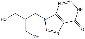 9-(3-Hydroxy-2-hydroxymethylpropyl)-9H-purin-6(1H)-one Struktur