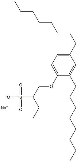 1-(2,4-Dioctylphenoxy)butane-2-sulfonic acid sodium salt Struktur