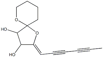 2-[(Z)-2,4-Hexadiynylidene]-1,6-dioxaspiro[4.5]decane-3,4-diol Struktur