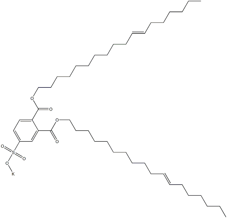 4-(Potassiosulfo)phthalic acid di(11-octadecenyl) ester Struktur