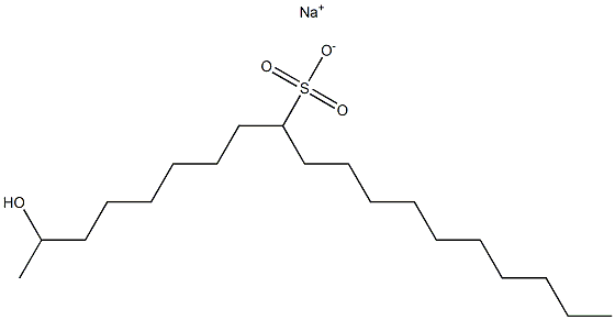 2-Hydroxynonadecane-9-sulfonic acid sodium salt Struktur