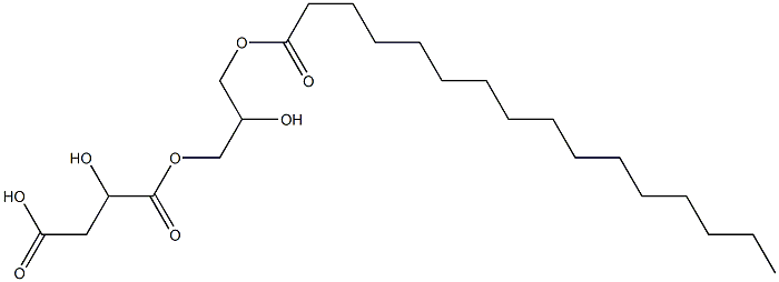 D-Malic acid hydrogen 1-(2-hydroxy-3-hexadecanoyloxypropyl) ester Struktur