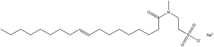 N-[(E)-9-Octadecenoyl]-N-methyltaurine sodium salt Struktur