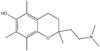 2-(2-Dimethylaminoethyl)-3,4-dihydro-2,5,7,8-tetramethyl-2H-1-benzopyran-6-ol Struktur