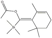 [(1E)-2,6,6-Trimethyl-2-cyclohexen-1-ylidene](trimethylsilyl)methanol acetate Struktur