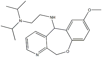 5,11-Dihydro-5-(2-diisopropylaminoethylamino)-7-methoxy[1]benzoxepino[3,4-b]pyridine Struktur