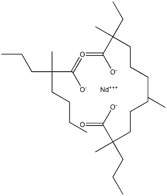 Neodymium(III)2-ethyl-2-methylheptanoatebis(2-methyl-2-propylhexanoate) Struktur