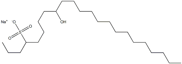 9-Hydroxytricosane-4-sulfonic acid sodium salt Struktur