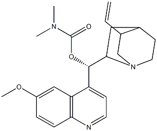 (9S)-9-(Dimethylcarbamoyloxy)-10,11-dihydro-6'-methoxycinchonan Struktur