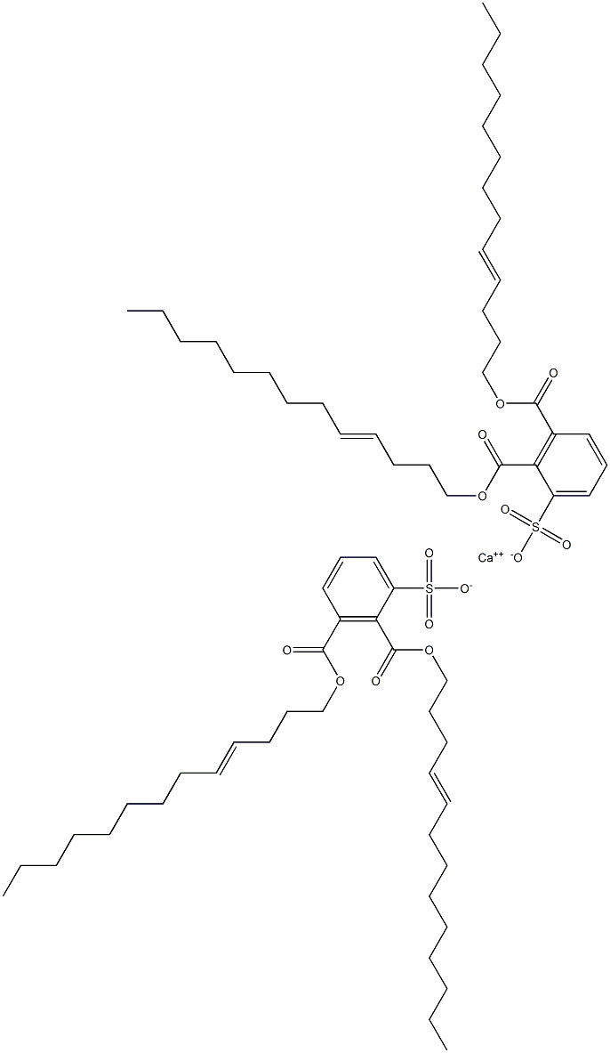 Bis[2,3-di(4-tridecenyloxycarbonyl)benzenesulfonic acid]calcium salt Struktur