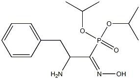 2-Amino-1-hydroxyimino-3-phenylpropylphosphonic acid diisopropyl ester Struktur