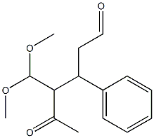 4-Dimethoxymethyl-3-phenyl-5-oxohexanal Struktur