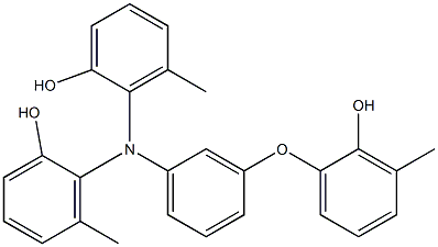 N,N-Bis(2-hydroxy-6-methylphenyl)-3-(2-hydroxy-3-methylphenoxy)benzenamine Struktur