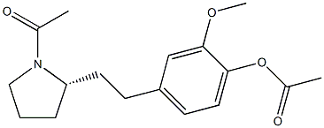 (2R)-1-Acetyl-2-[2-[4-(acetyloxy)-3-methoxyphenyl]ethyl]pyrrolidine Struktur