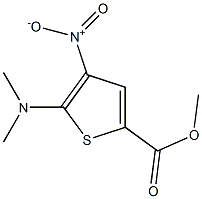 2-(Dimethylamino)-3-nitrothiophene-5-carboxylic acid methyl ester Struktur