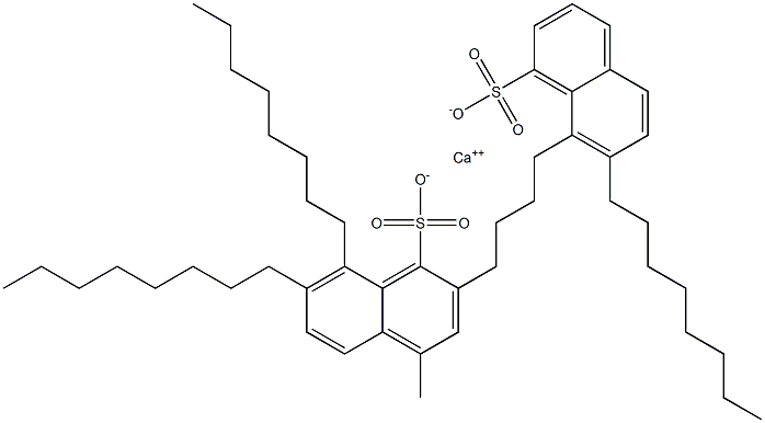 Bis(7,8-dioctyl-1-naphthalenesulfonic acid)calcium salt Struktur