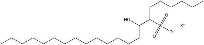 8-Hydroxydocosane-7-sulfonic acid potassium salt Struktur