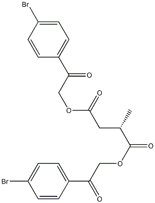 [S,(+)]-Methylsuccinic acid bis(p-bromophenacyl) ester Struktur