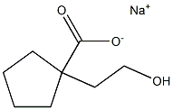 1-(2-Hydroxyethyl)-1-cyclopentanecarboxylic acid sodium salt Struktur