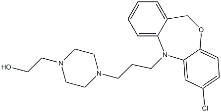 4-[3-[(7-Chloro-5,11-dihydrodibenz[b,e][1,4]oxazepin)-5-yl]propyl]-1-piperazineethanol Struktur