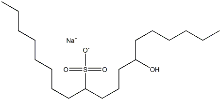 13-Hydroxynonadecane-9-sulfonic acid sodium salt Struktur