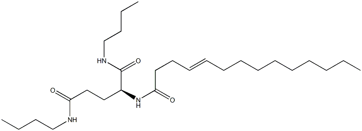 N2-(4-Tetradecenoyl)-N1,N5-dibutylglutaminamide Struktur