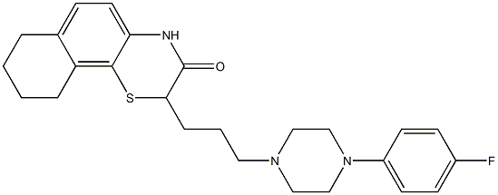 2-[3-[4-(4-Fluorophenyl)piperazin-1-yl]propyl]-7,8,9,10-tetrahydro-2H-naphtho[1,2-b]-1,4-thiazin-3(4H)-one Struktur