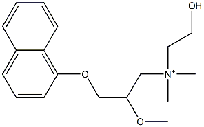 3-(1-Naphthalenyloxy)-2-methoxy-N-(2-hydroxyethyl)-N,N-dimethylpropan-1-aminium Struktur