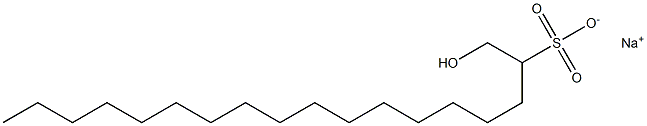 1-Hydroxyoctadecane-2-sulfonic acid sodium salt Struktur