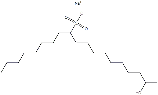 18-Hydroxynonadecane-9-sulfonic acid sodium salt Struktur