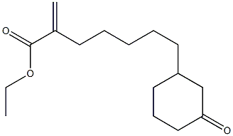 2-Methylene-7-(3-oxocyclohexyl)heptanoic acid ethyl ester Struktur