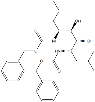 (4S,5R,6R,7S)-2,9-Dimethyl-4,7-bis[(benzyloxycarbonyl)amino]decane-5,6-diol Struktur