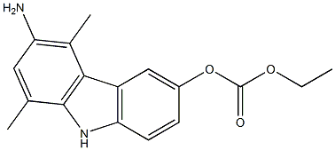 3-Amino-6-ethoxycarbonyloxy-1,4-dimethyl-9H-carbazole Struktur