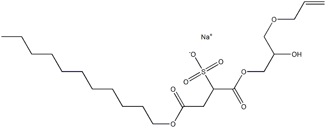 2-(Undecyloxycarbonyl)-1-[[3-(allyloxy)-2-hydroxypropoxy]carbonyl]-1-ethanesulfonic acid sodium salt Struktur