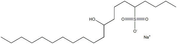 9-Hydroxyicosane-5-sulfonic acid sodium salt Struktur