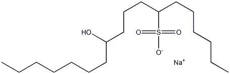 11-Hydroxyoctadecane-7-sulfonic acid sodium salt Struktur