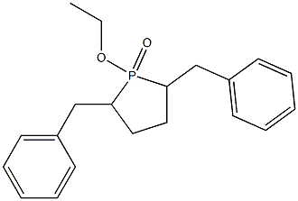 2,5-Dibenzyl-1-ethoxy-1-oxo-1,1,2,3,4,5-hexahydro-1H-phosphole Struktur