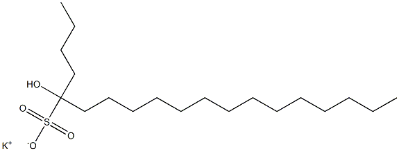 5-Hydroxynonadecane-5-sulfonic acid potassium salt Struktur