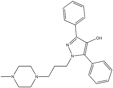 1-[3-(4-Methyl-1-piperazinyl)propyl]-3,5-diphenyl-1H-pyrazol-4-ol Struktur