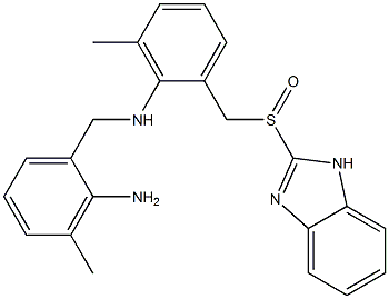 2-[[2-[(2-Amino-3-methylbenzyl)amino]-3-methylbenzyl]sulfinyl]-1H-benzimidazole Struktur