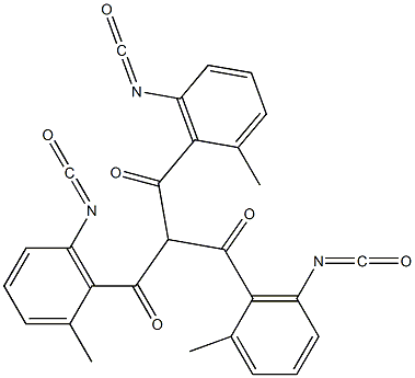 Tris(2-methyl-6-isocyanatobenzoyl)methane Struktur