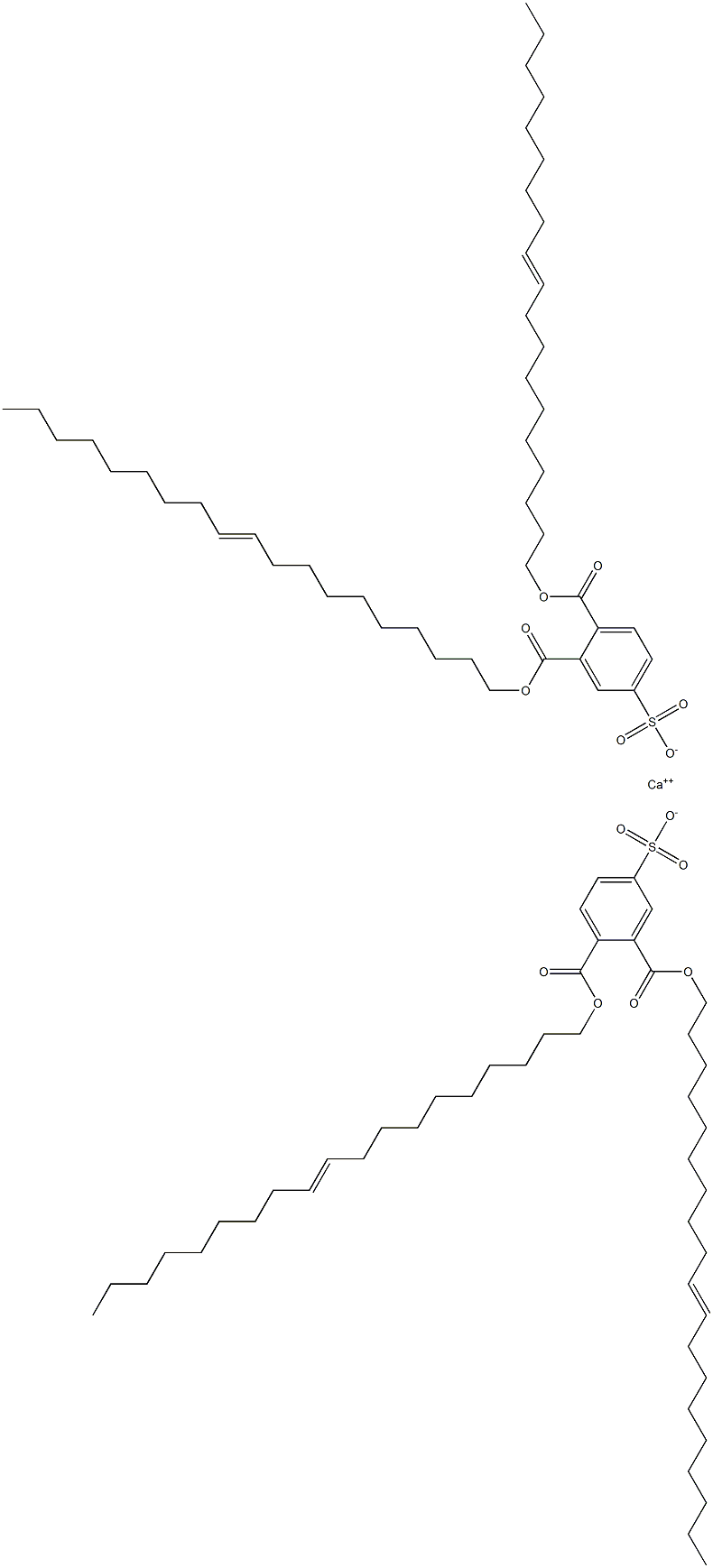 Bis[3,4-di(10-nonadecenyloxycarbonyl)benzenesulfonic acid]calcium salt Struktur