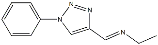 1-Phenyl-4-[(ethylimino)methyl]-1H-1,2,3-triazole Struktur