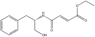 (E)-4-[(S)-1-Benzyl-2-hydroxyethylamino]-4-oxo-2-butenoic acid ethyl ester Struktur